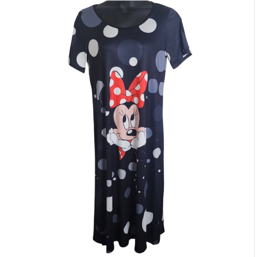 New Navy Polka Dot Minnie Mouse Dress Plus Size 2xl